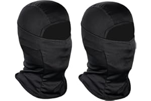 BLOOMIQUE 2PCS Balaclava Face Masks, Ski Mask Neck Warmer Lightweight Breathable Elastic Multifunctional Full Face Cover UV Protection and Wind Protection Unisex Men Women for Motorcycle Cycling Running