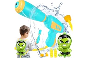 JONEG Toys for 3+ Year Old Boys: Water Gun Backpack for Kids Gifts for Age 3 4 5 6 7 8 Years Old Kids Birthday Presents Toy Summer Garden Pool Water Pistol Super Soaker Water Blaster