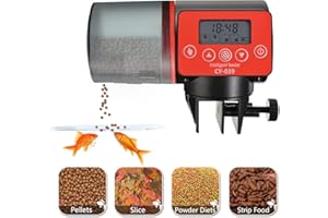 JABTRAXX Fischfutterautomat Automatischer Aquarium, Automatisierte Futterspender,Automatic Fish Feeder 200 ml Kapazität Automatisierte Fischfutterspender für Aquarium