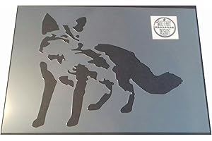 Solitarydesign Shabby Chic Stencil Country Fox Mylar Vintage A4 297x210mm wall art