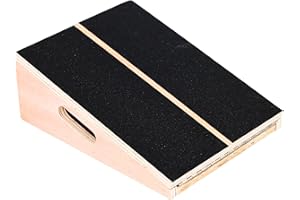 BILDER- Tavola Inclinata Regolabile in Legno per Allungamento Polpacci, Slant Board per Esercizi Fitness Stretching e Rafforzamento Muscolare, Maniglia e Superficie Antiscivolo, Attrezzi Palestra Casa