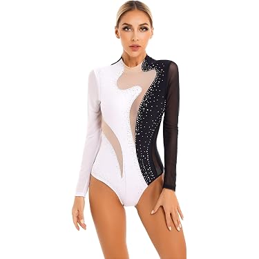 AMENGJ Body Ginnastica Ritmica Tuta da Ginnastica Lucida for Bambine, in Maglia da Balletto, Aderente, a Maniche Lunghe, in Maglia, Metallizzata, for Pattinaggio Artistico(Gold,16 AMENGJ Body Ginnastica Ritmica Tuta da Ginnastica Lucida for Bambine, in Maglia da Balletto, Aderente, a Maniche Lunghe, in Maglia, Metallizzata, for Pattinaggio Artistico(Gold,16