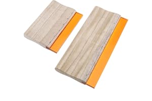 YINETTECH 2Pcs Screen Printing Squeegee Wood Brush Kit 2-sized 24cm and 15cm Hand Printing Water Ink Scraper
