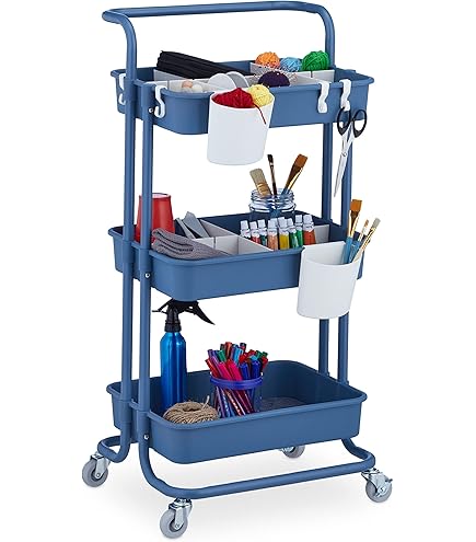 Relaxdays keukentrolley, met 3 etages, trolley voor badkamer, kantoor, HBD 86x42,5x36 cm, metaal & kunststof, groen Relaxdays keukentrolley, met 3 etages, trolley voor badkamer, kantoor, HBD 86x42,5x36 cm, metaal & kunststof, groen