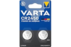 VARTA Batteries Electronics CR2450 Lithium button cell battery 2-pack, Button cells in original blister pack of 2