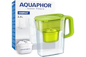 AQUAPHOR Carafe filtrante Compact avec 1 Filtre Maxfor+ 200L - 2,4 l (Vert)