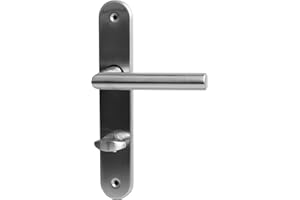 Alpertec 32854043 Edelstahl Martina-LS für Badtüren WC Drückergarnitur Türdrücker Türbeschläge Neu, für Badezimmertüren