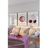 512 Store 3'L&uuml; Poster Seti, Estetik Duvar Posteri Seti, &Ccedil;er&ccedil;evesiz Poster 21 X 30 9
