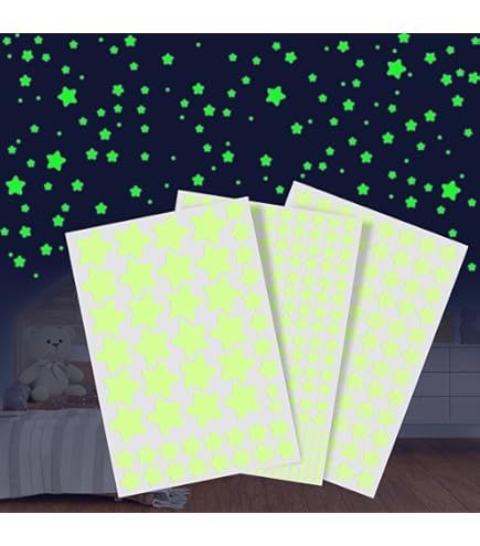 PATIKIL Adesivi Cuore Fluorescenti – 84 Pezzi Arancioni, Luminosi Al Buio, Per Pareti E Feste