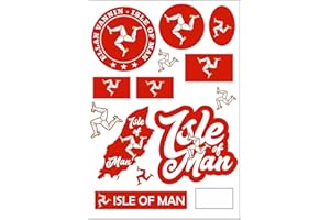 aprom Isle of Man - Adesivo per auto, moto, bandiera
