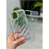 Go Aksesuar Iphone 13 14 Ve 15 ile Uyumlu 3d Kabartmalı Snow Hologram Şeffaf Silikon Kılıf