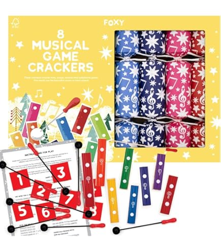 10 In. Concerto Christmas Crackers With Musical Whistles By