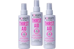 Noughty 97% Natural Thirst Aid Conditioning and Detangling Spray, 97% Natural Sulphate Free Vegan Haircare, Leave In Hair De-Tangler Treatment for Dry and Damaged Hair with Argan Oil Spray TRIO