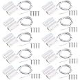 VISSQH 10pcs N/C Recessed Wired Security Window Door Contact Sensor Alarm Magnetic Reed Switch White，Normally Closed Magnetic Switch，Reed Alarm Switch
