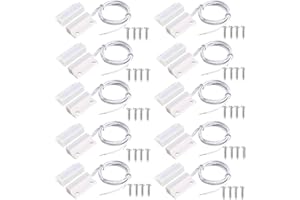 VISSQH 10pcs Interrupteur Magnétique FenÊTre Porte, MC-38 Capteur de Porte magnétique, sécurité à encastrer porte fenêtre contact magnétique Interrupteur,Commutateur Magnétique Normalement Fermé