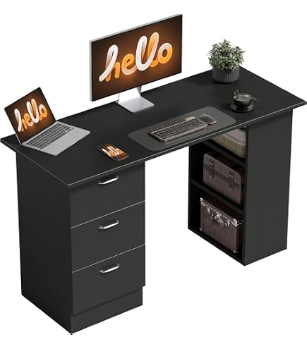 Bureau D'angle Réversible Avec Étagère Rangement,Poste De Travail, 148 X 100 X 90 Cm Noir Noyer 90301301 Bureau D'angle Réversible Avec Étagère Rangement,Poste De Travail, 148 X 100 X 90 Cm Noir Noyer 90301301