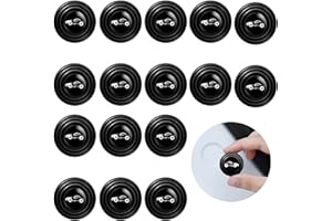 TOGTHERKINGS 16 Piezas de Juntas de amortiguadores de Coche Almohadillas amortiguadoras para Puerta de Coche Almohadilla anticolisión Aislamiento acústico with Car Logo General, Fit for Most Car（Negro）