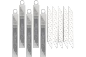 EHDIS 50 Unidades Cuchillas de 30 Grados para Cutter, 9 mm Snap-Off Hojas estándar, Cuchilla tronzable para Cúter, Cuchillas de Repuesto para Cúter Profesional y de precisión