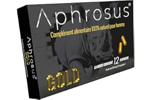 Aphrosus Gold -Complément alimentaire pour hommes à base de ginseng et Ginkgo- Effet super puissant et prolongé -blister 12 gélules (1 Boite)