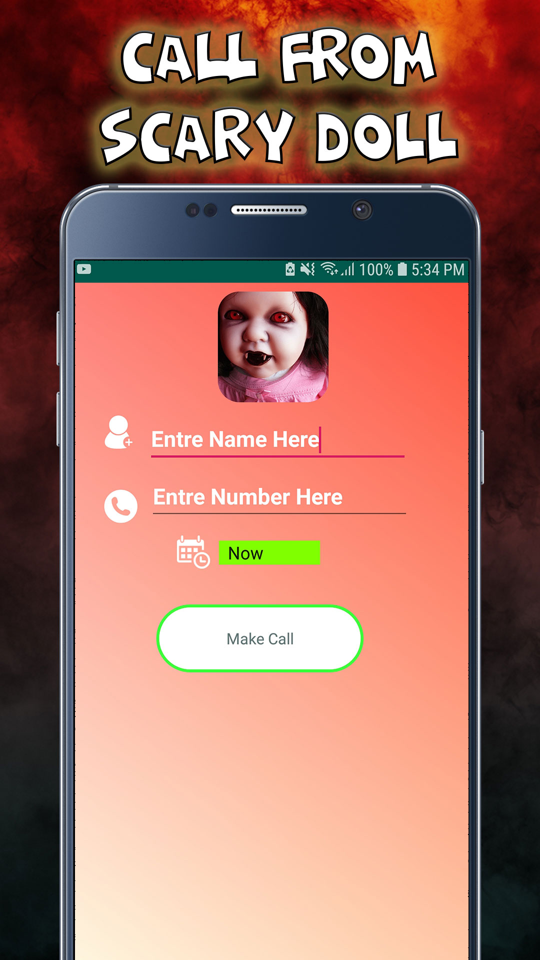 Fake Call From Scary Doll Free Fake Caller Id Prank 2020 Amazon De Apps Spiele