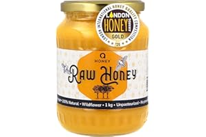 Q Honey, Pure, Raw Honey, Unpasteurised 1kg – Gold Award Winner of the 2025 London International Honey Quality Competition