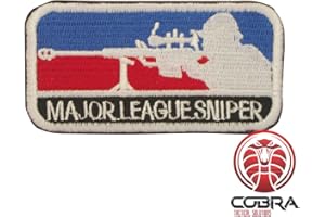 Cobra Tactical Solutions Major League Sniper Ecusson Brodé Patch Tactique Moral Militaire Applique Emblème Insignes Fastener à Crochet et Boucle Airsoft Paintball Cosplay