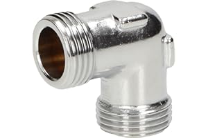 RIAT I Winkel 90 Grad I Messing verchromt I Bogen I Rohrwinkel I Fitting I BSP I 2x Aussengewinde I AG x AG