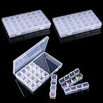 LZYDKH Rangement Diamond Painting, 28 Compartiments Boite Rangement Perles Diamond Painting Accessoires 5D Boîte à Perles Petite Boite pour Nail Art Strass Bijoux Bricolage