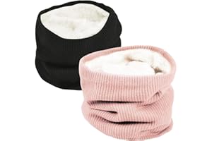 Chalier Fashion Unisex Bufanda Invierno Calentador de Cuello de Doble Capa Pañuelo Mujer