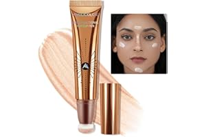 Anglicolor Illuminante Viso Con Applicatore a Cuscino,Illuminante Facile da Applicare,Aspetto Naturale,Si Mescola Bene,Leggero,Lunga Durata,Vegano & Senza Crudeltà (01#SPOTLIGHT, 12ml)