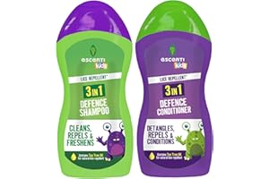 GENERIC Escenti Lice Repellent for Kids Shampoo and Conditioner Bundle, 300 ml each, Lice Treatment for Kids