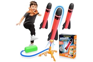 DejaNard Fusée Plastique Kit Pédale Pression Type Jouets D'extérieur Volants - Cadeau & Jouet pour Enfants