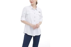 Little Donkey Andy Damska koszulka chroniąca przed promieniowaniem UV UPF 50+, koszula wędkarska z długim rękawem, oddychająca i szybkoschnąca