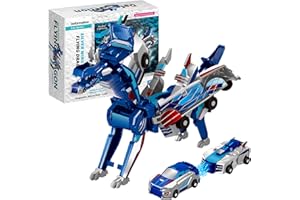 Dandin 2 Stück Transformierendes Auto Roboter Spielzeug, Einhorn Roboter, Kollision Deformation Kombinierter Roboters, Einhorn Auto Roboters Set, Unicorn Cars Spielzeug, Geburtstagsgeschenk