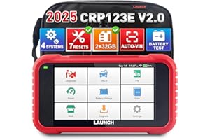 LAUNCH OBD2 Scanner CRP123E V2.0 obd2 code reader ABS SRS Engine Transmission Car DiagnosticTool, 7 Service Oil/SAS/ABS/BMS/EPB/DPF Reset, Auto VIN, Lifetime Update, Battery Test