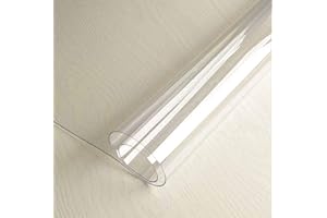 Toptablecloths Transparent PVC 1.5 mm Waterproof Oilproof Table Cover (17.7"x43.5" (45x110 cm))