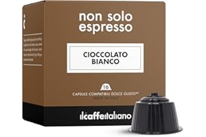 FRHOME Il Caffè Italiano kapsułki z kawą kompatybilne z Dolce Gusto, biała czekolada, 48 sztuk, kompatybilne z Dolce Gusto, kapsułki z kawą o smaku białej czekolady, kompatybilne z Nescafe Dolce Gusto.