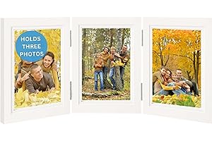 Clay Roberts Triple 6 x 4 Photo Frame, White, Holds 3 Photographs, 38.2 x 17.5 cm