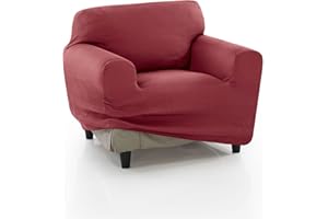 FAVERTI® Funda Sillón Elástica Universal de 70 a 110 cm | Modelo Reale | Fucsia Oscuro | Funda Protectora Sillón Individual | Protector de Calidad de Tejido Jacquard Tacto algodón