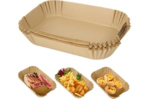 DUXMUZZ Air Fryer Disposable Paper Liners, 100PCS Air Fryer Liners for Ninja AF300UK AF400UK and Dual Zone Air Fryer