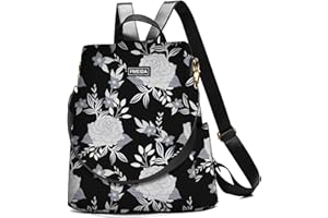 Fmeida Mochila Antirrobo Mujer Casual Mochila Mujer, Bolso Mochila Mujer Impermeable de Nylon, Bolso Mujer Ligero para Todos los Díario, Viajes Cortos, Trabajo