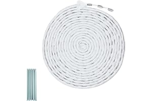 FADWONS Pesas para Cortinas, 5m Cuerda de Plomo para Cortinas 30g/m, Cinta de Plomo para Cortinas Ajustable de Ducha y de Sala, Resistente al Agua y Duradero, Compatible con Todo Tipo de Cortinas y Manteles