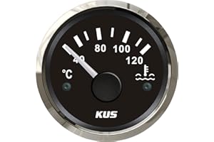 ‎KUS USA KUS1005: KUS Temperaturanzeige Kühlwasser, schwarzes Display mit Edelstahl-Lünette