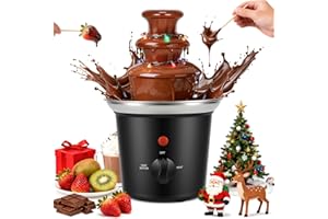 Dreamhigh® Schokoladenbrunnen 3-Stufig, 450ml Schokobrunnen Klein, Chocolate Fountain, Effiziente Heizung, Leicht zu Reinigen, für Geburtstage, Party, Familienversammlungen, Weihnachten, Silvester