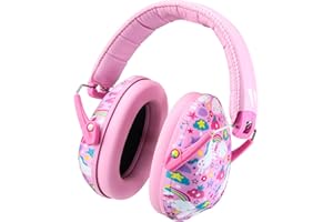 Vanderfields Proteccion Auditiva Niños - Protectores Auditivos Cascos Ruido Orejeras Antiruido Mujeres - Compacto y Plegable Protectores Auditivos Ruido - Cascos Protección Auditiva de Audición