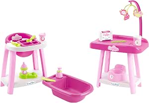 Nursery Pour Bébé - Jouet D'imitation Ecoiffier Dès 18 Mois - Avec Coin Change, Baignoire, Pèse-bébé Et Accessoires - 2