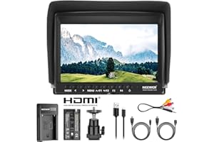 NEEWER Feldmonitor 7-Zoll 1280x800 IPS Bildschirm Set: Unterstützt Eingang mit 2600mAh Lithium-Ionen-Akku, USB-Ladegerät für DSLR-Kamera/Camcorder