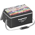 Feutres Alcool Tongfushop - 80 Couleurs - Double Pointe - Idéal Pour Illustration, Manga Et Carnet