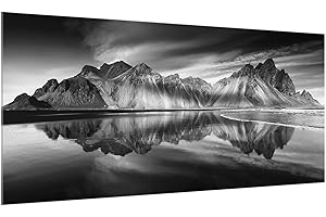 Bilderwelten Pannello Retro Cucina Paraschizzi Vetro Vesturhorn in Islanda, 40x80 cm