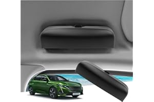 GAFAT Kompatybilny z Peugeot 308 508 SW GT Hybrid 2014-2023 2024 Etui na Okulary Samochodowe, Organizer do przechowywania, Duży rozmiar, Oryginalny OEM, 308 Akcesoria [Ulepszone plusy] (Czarny)